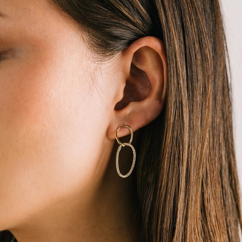 Encore Small Drop Earrings Gold