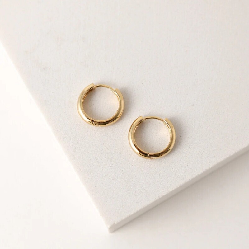 Bea 15mm Hoop Earrings Gold