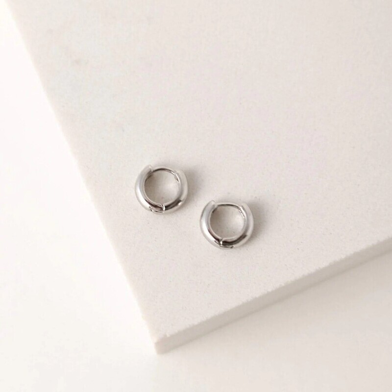 Bea 10mm Hoop Earrings Silver