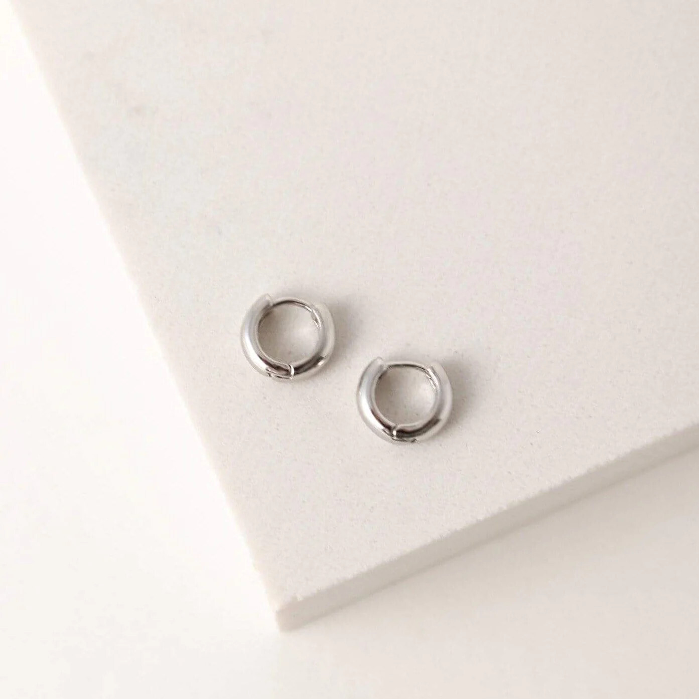 Bea 10mm Hoop Earrings Silver