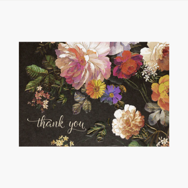 Note Cards Midnight Floral