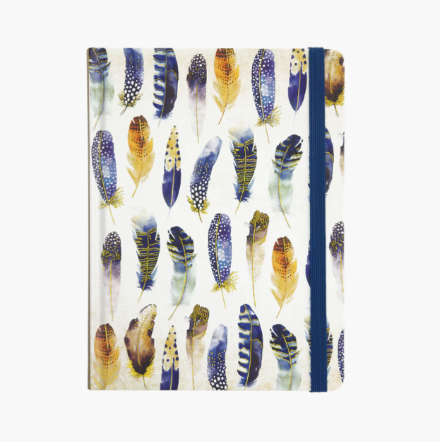 Journal Mid Watercolour Feathers