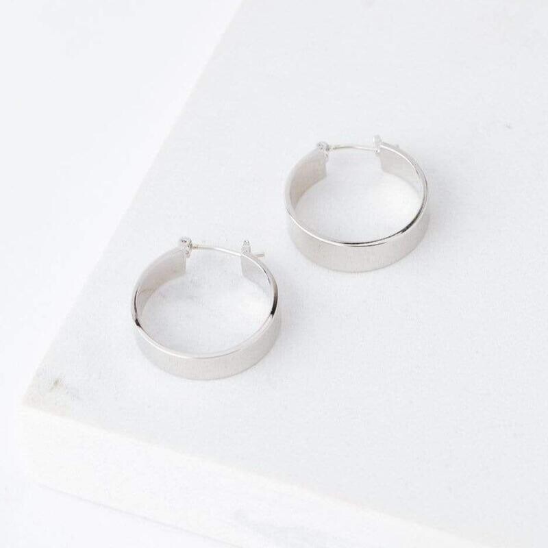 Chloe Hoop Earrings Silver
