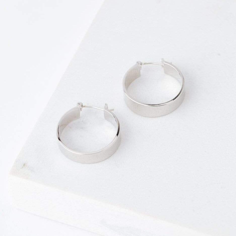 Chloe Hoop Earrings Silver