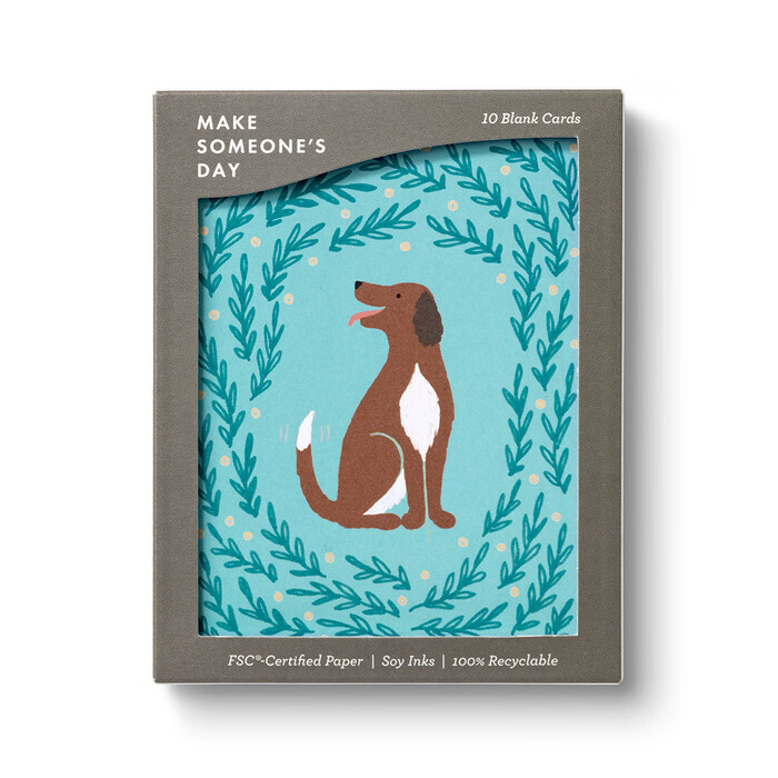 Boxed Cards Playful Pup