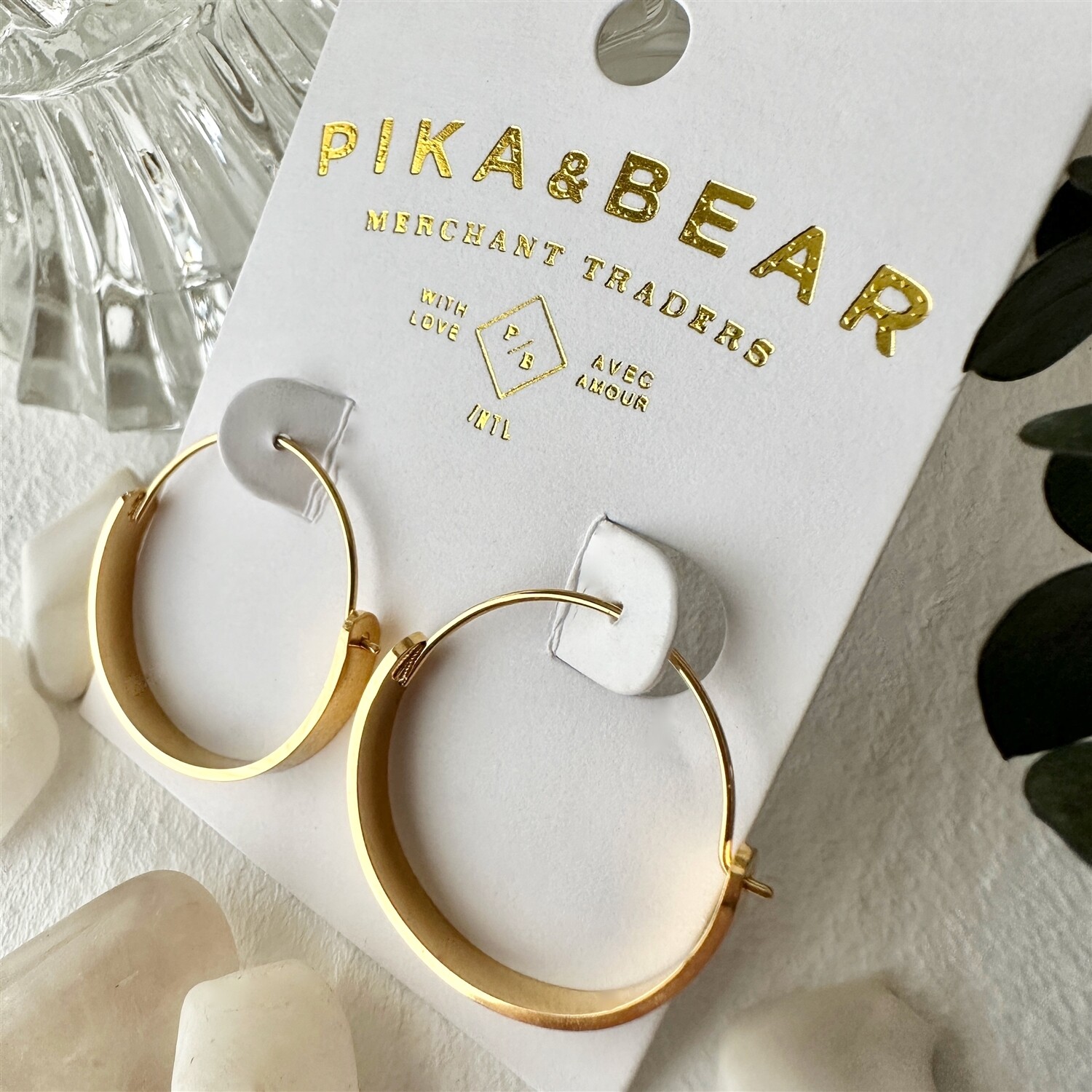 &quot;Torus&quot; Contemporary Hoop Earrings in Gold