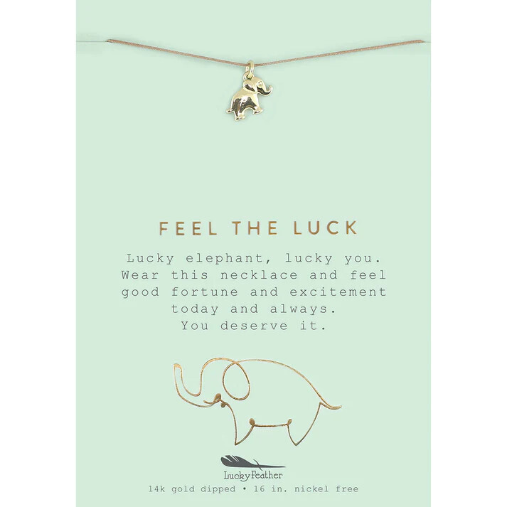 New Moon Gold Charm Necklace Feel The Luck