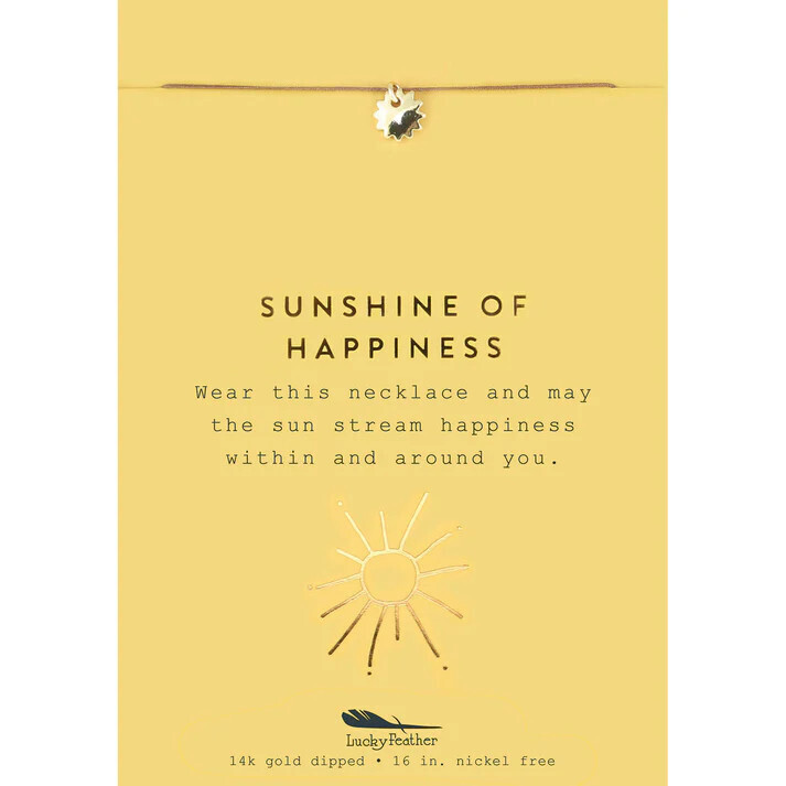 New Moon Gold Charm Necklace Sunshine of Happiness