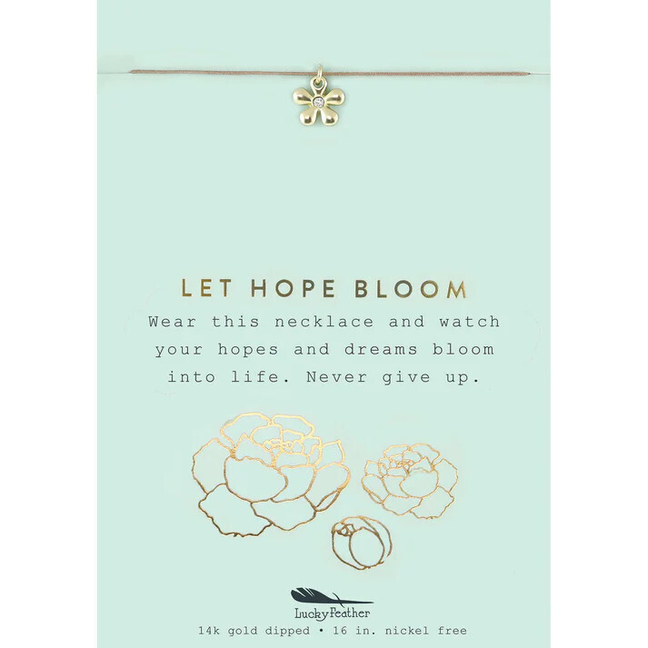 New Moon Gold Charm Necklace Let Hope Bloom