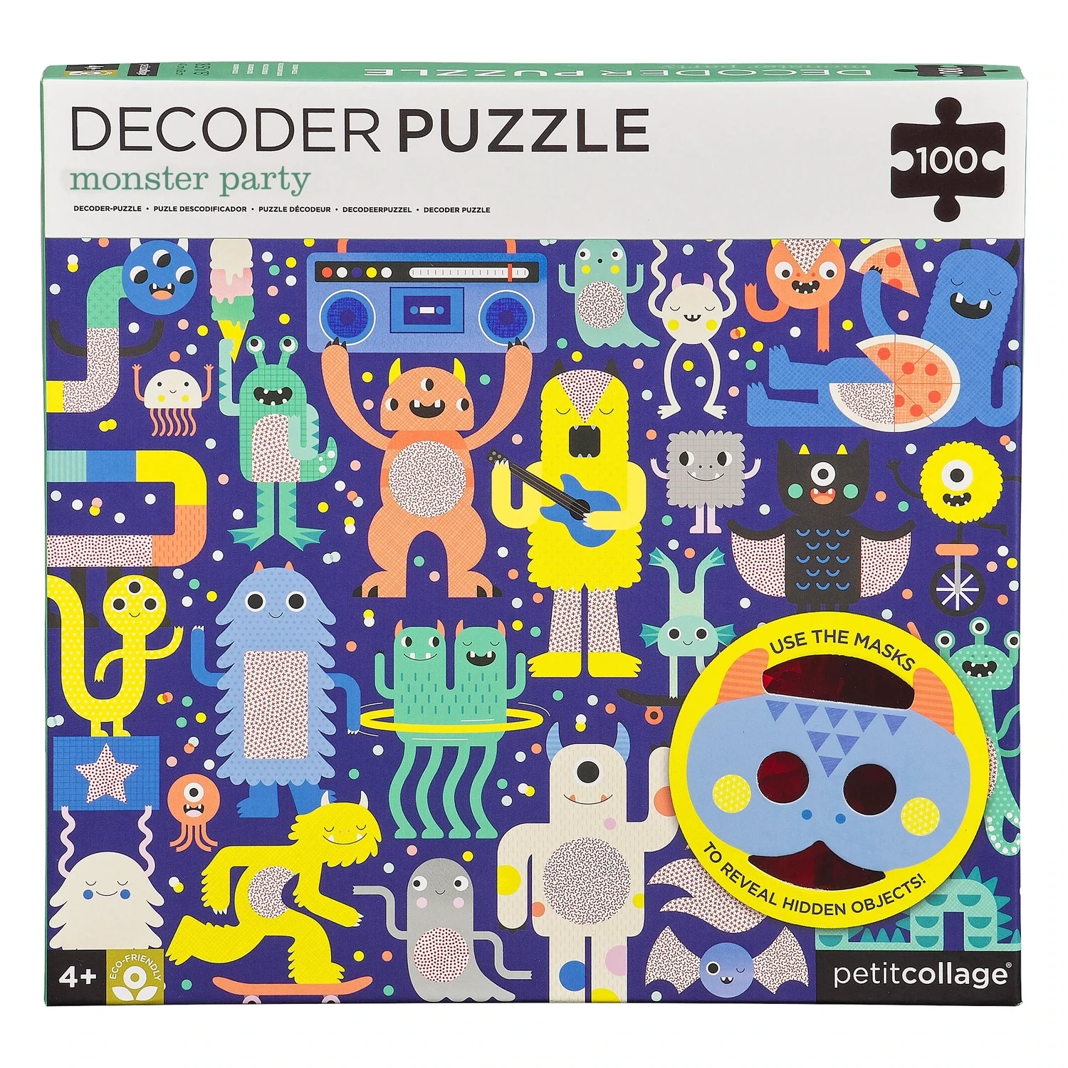 100 Piece Decoder Puzzle Monster Party