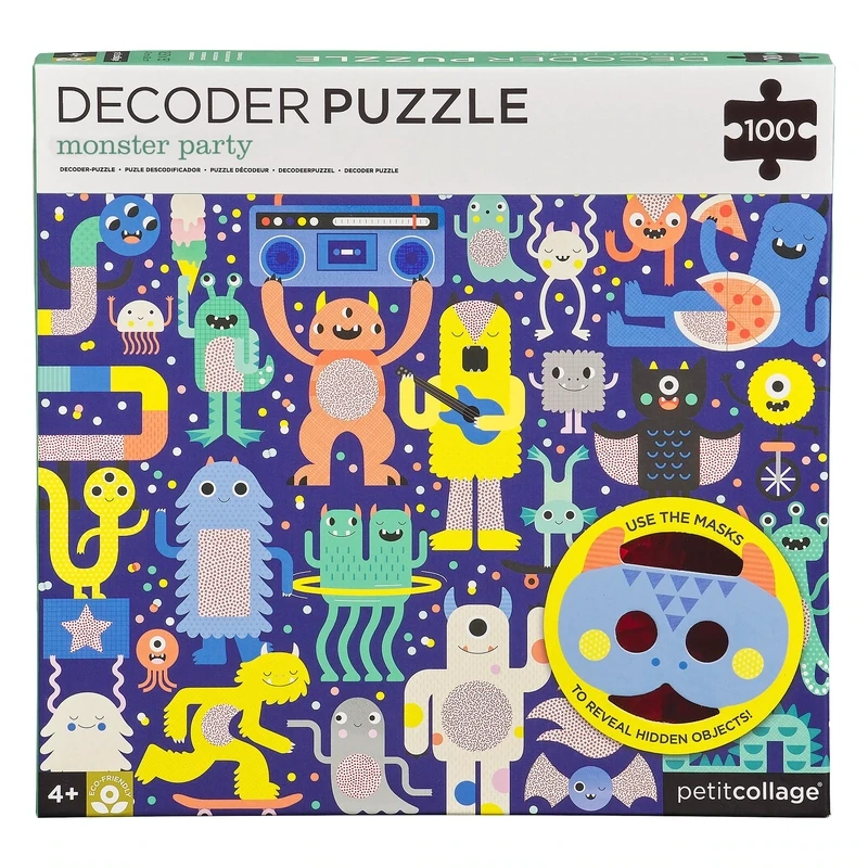 100 Piece Decoder Puzzle Monster Party