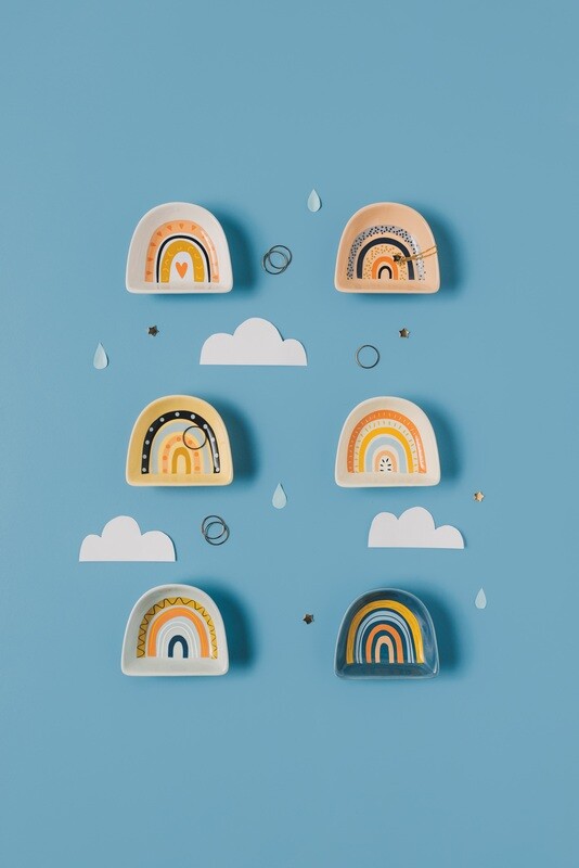 Pinch Bowl Set of 6 Rainbows