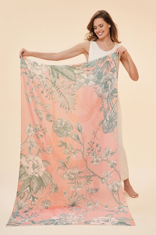 Printed Scarf Floral Jungle Petal
