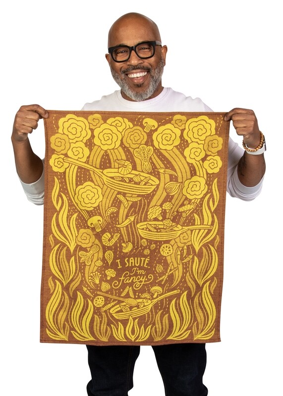 Dishtowel Woven I Saute, I'm Fancy