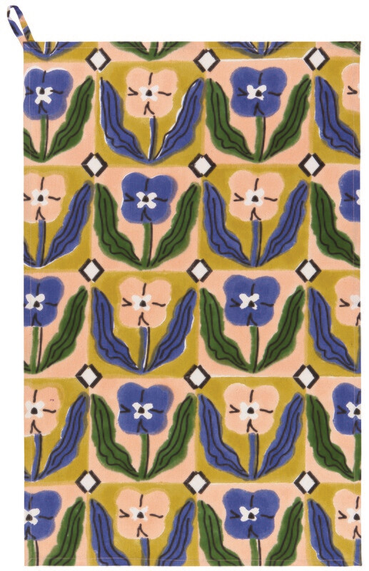 Dishtowel Block Print Teppi