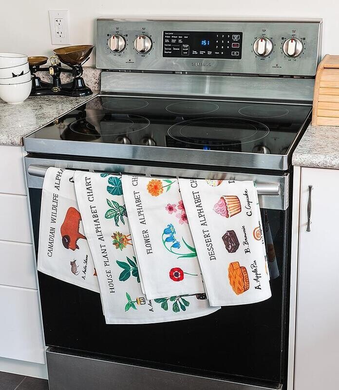 Tea Towel Lily Kao Cheese Alphabet