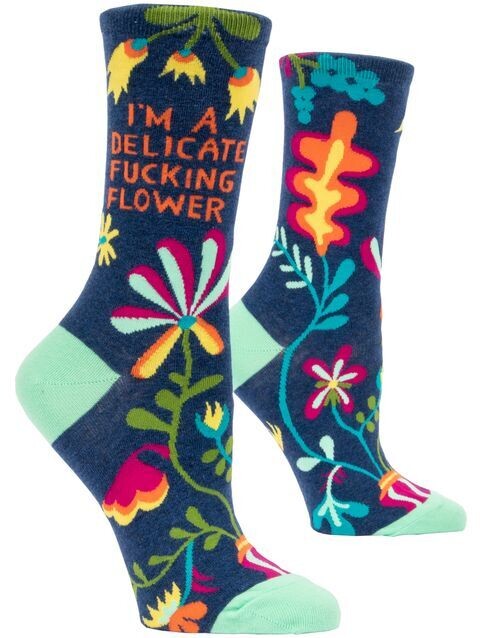 Women&#39;s Crew Socks I’m A Delicate Fucking Flower