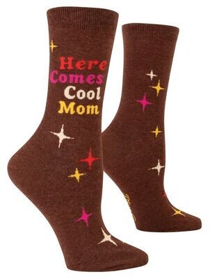 Women&#39;s Crew Socks Here Comes Cool Mom