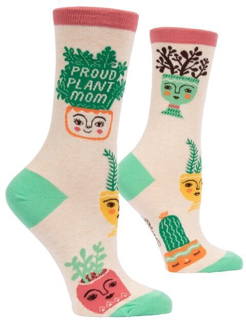 Women&#39;s Crew Socks Proud Plant Mom