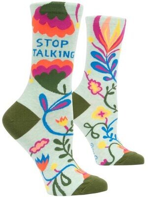 Women's Crew Socks Stop Talking