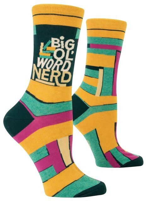 Women's Crew Socks Big Ol' Word Nerd