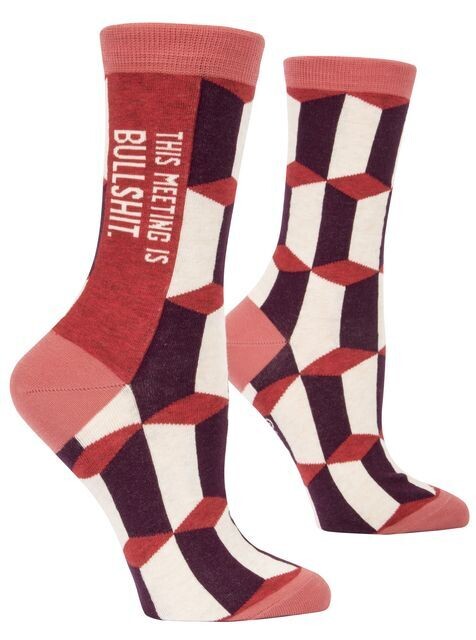 Women&#39;s Crew Socks This Meeting Is Bullshit