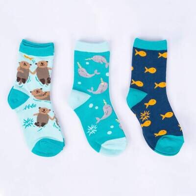 Junior Crew Socks Pack of 3 My Otter Half