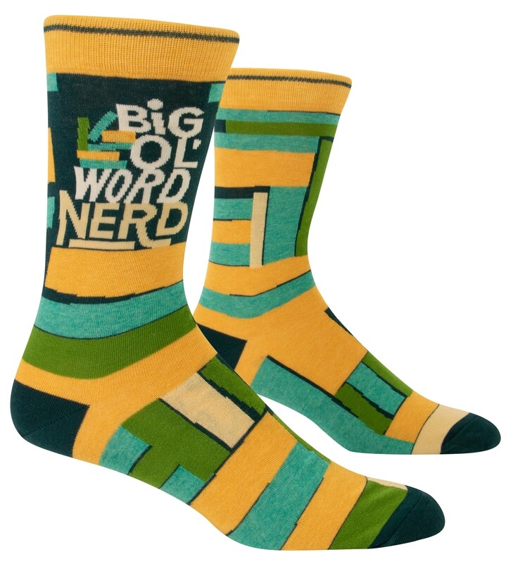 Men&#39;s Crew Socks Big Ol&#39; Word Nerd