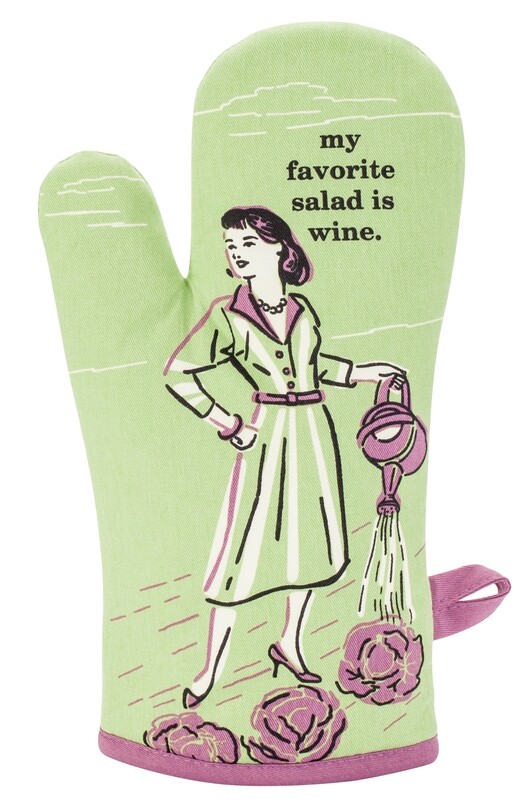Oven Mitt My Favourite Salad Is Wine