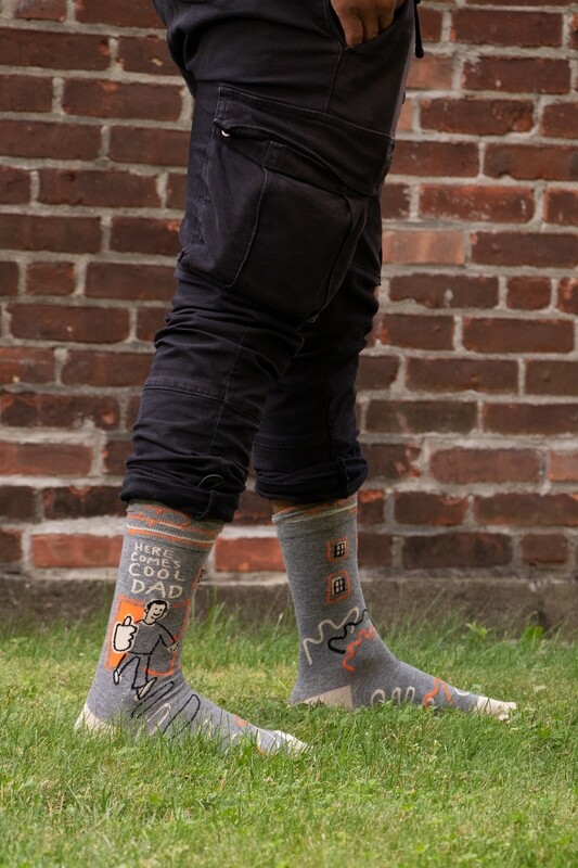 Men's Crew Socks Here Comes Cool Dad