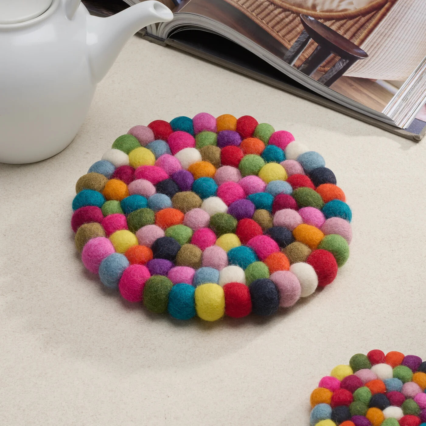 Trivet Wool Felt Ball Multicolour