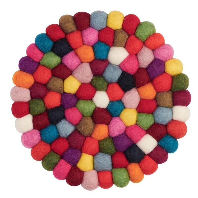 Trivet Wool Felt Ball Multicolour
