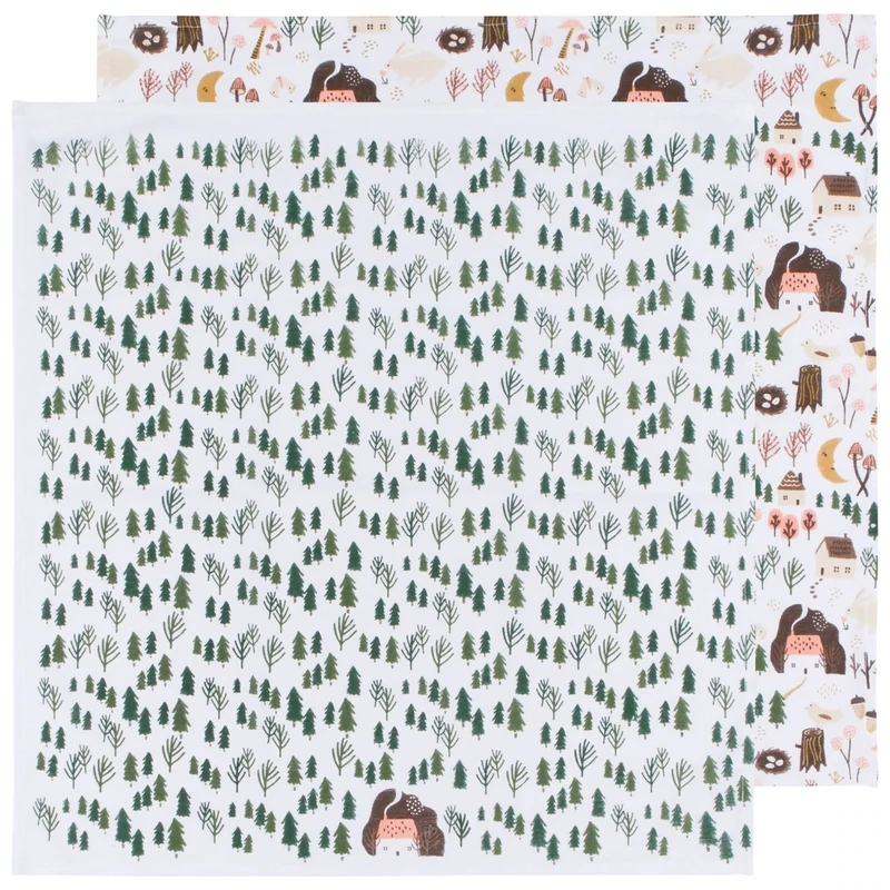 Floursack Dishtowel Set of 2 Cozy Cottage