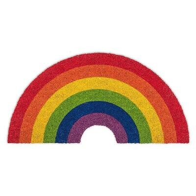 Doormat Rubber Bottom Rainbow Shape 15&quot; x 30&quot;