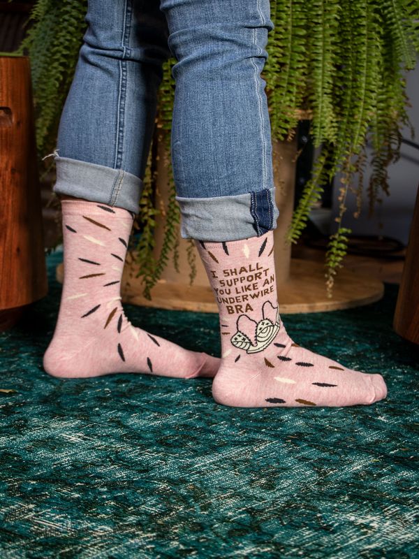 Women's Crew Socks I Shall Support You Like An Underwire Bra