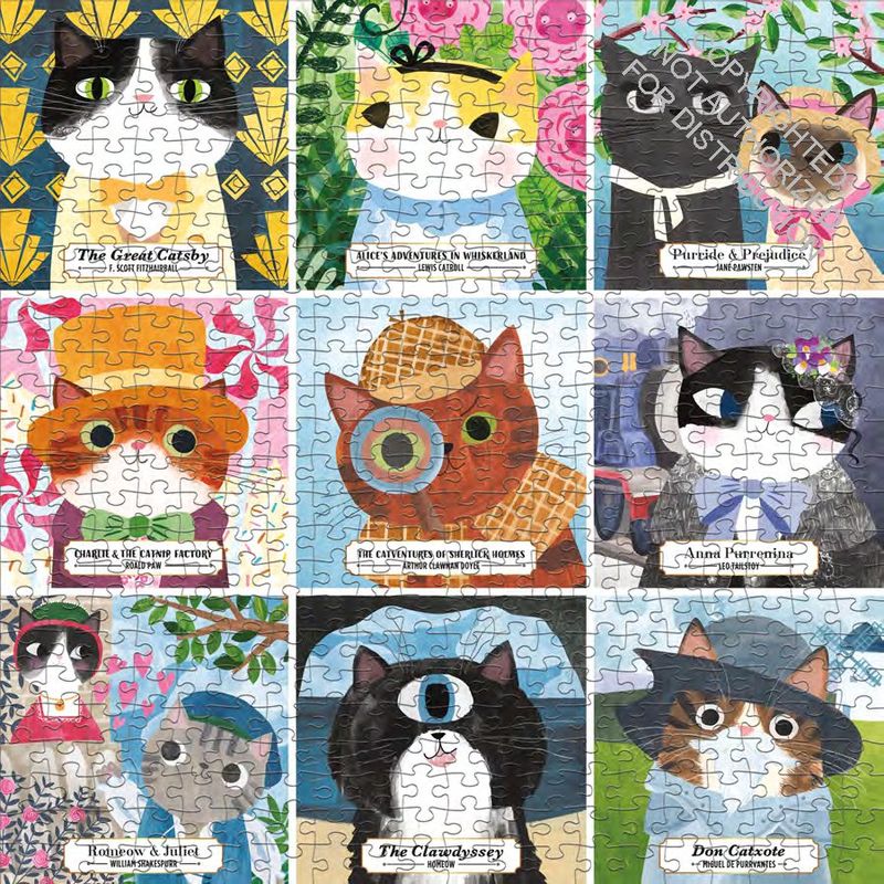 500 Piece Puzzle Bookish Cats