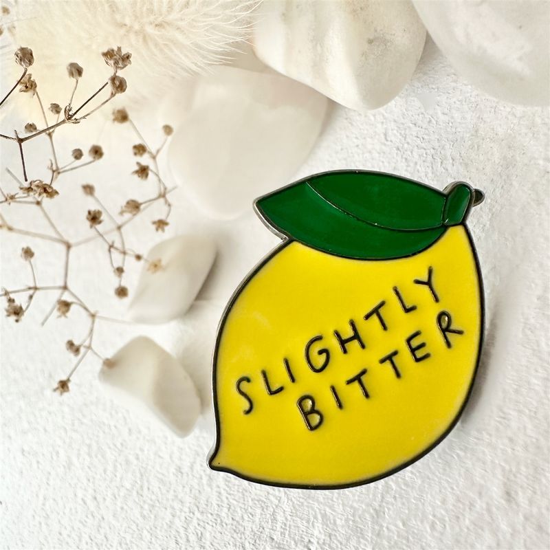 Enamel Pin &quot;Flavedo&quot; Slightly Bitter Lemon
