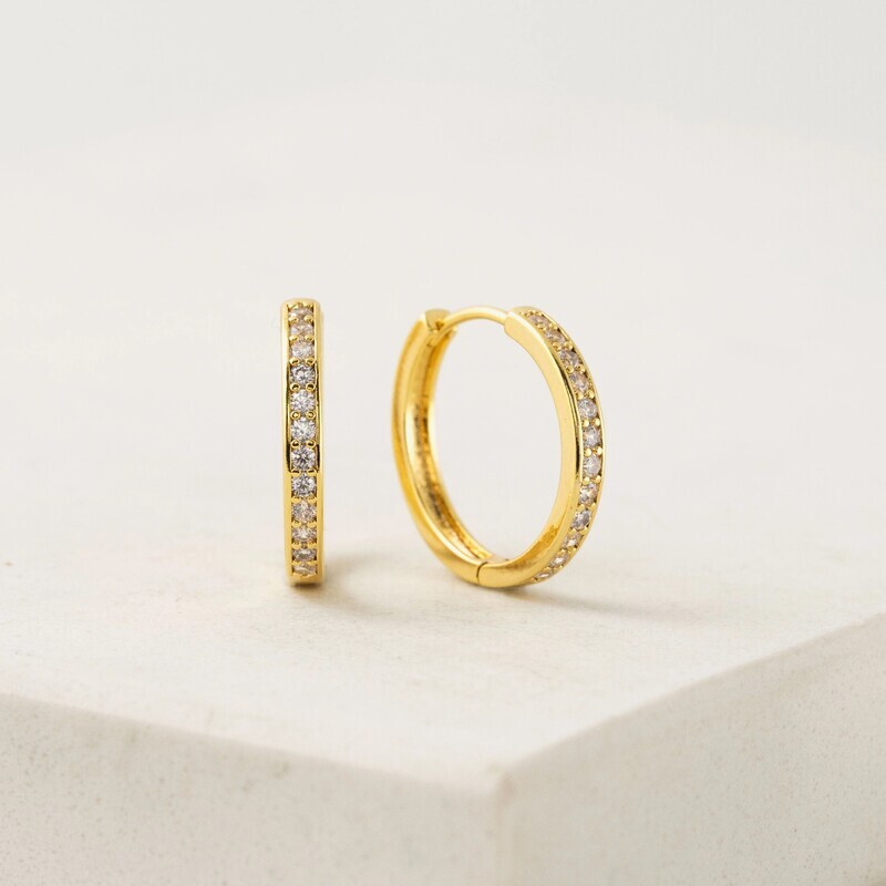 Desi 20mm Huggie Hoops Earrings Gold