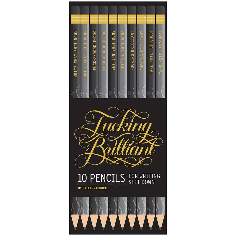 Fucking Brilliant Graphite Pencil Set of 10