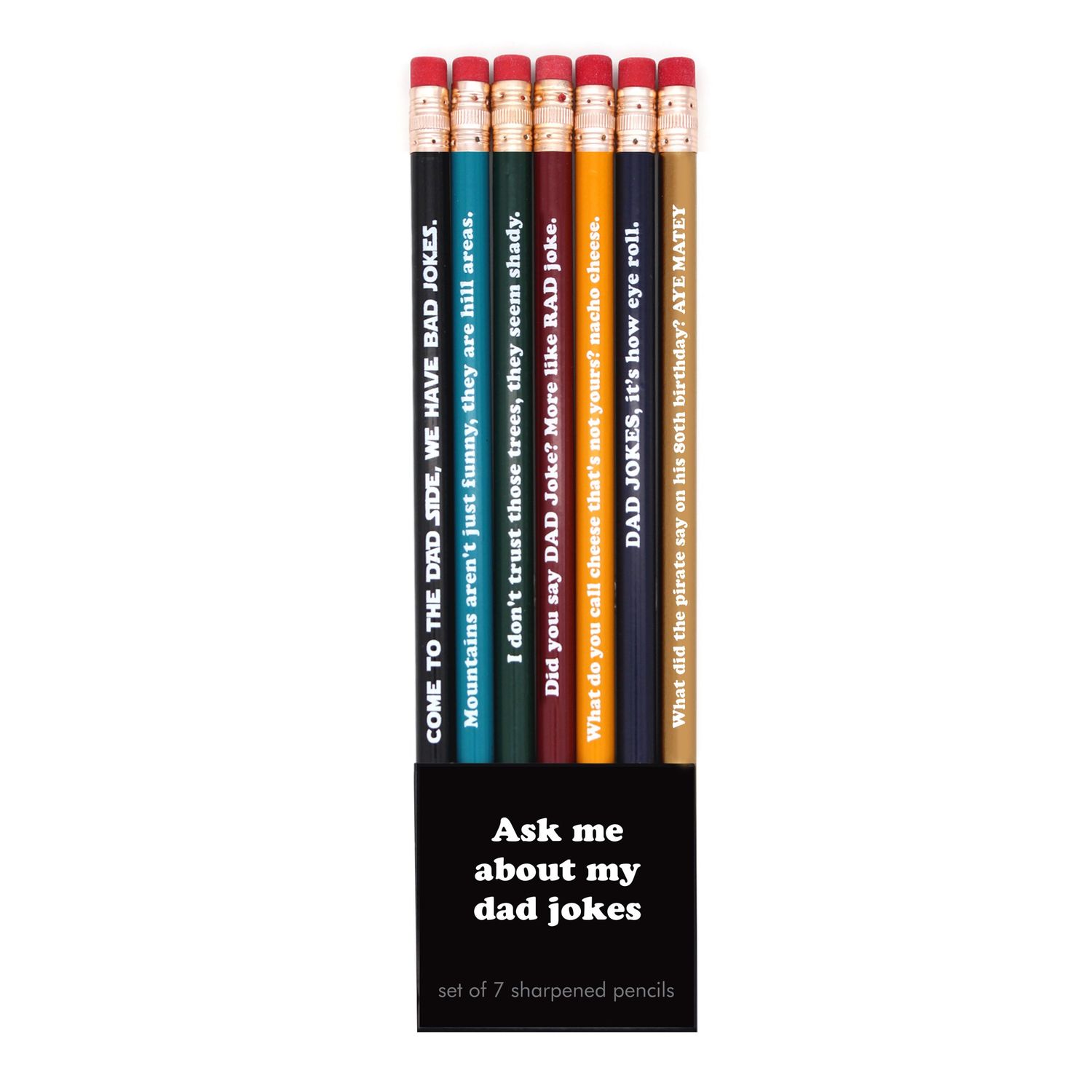 Pencil Set Ask Me About My Dad Jokes
