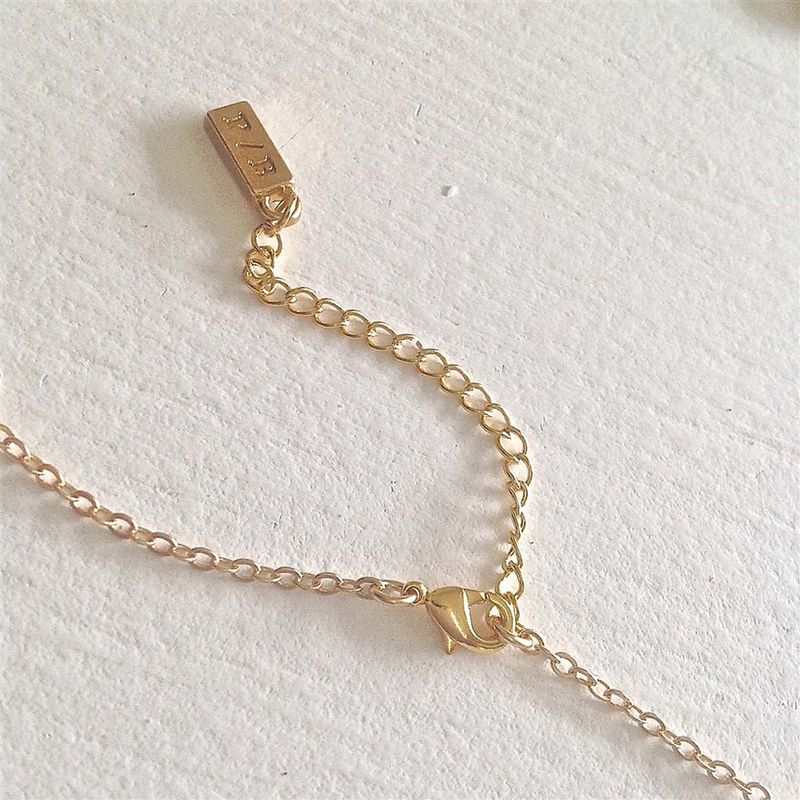 Necklace "Monstera" Leaf Charm Gold
