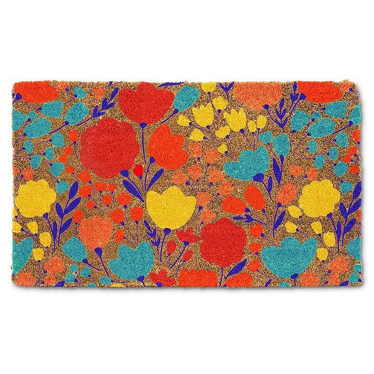 Doormat Rubber Bottom Allover Bright Bloom 18&quot; x 30&quot;