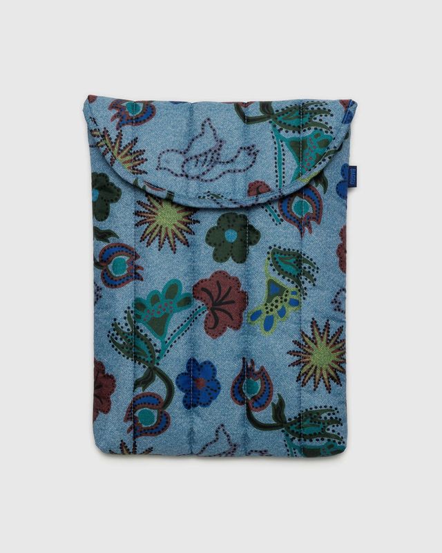Puffy Laptop Sleeve 13&quot;/14&quot; Digital Denim Birds