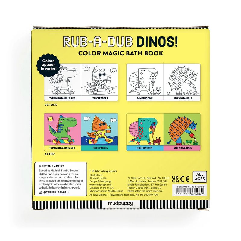 Colour Magic Bath Book Rub-A-Dub Dinos