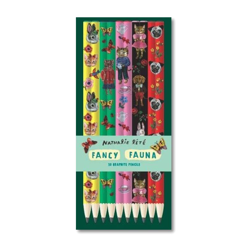 Fancy Fauna Graphite Pencil Set of 10