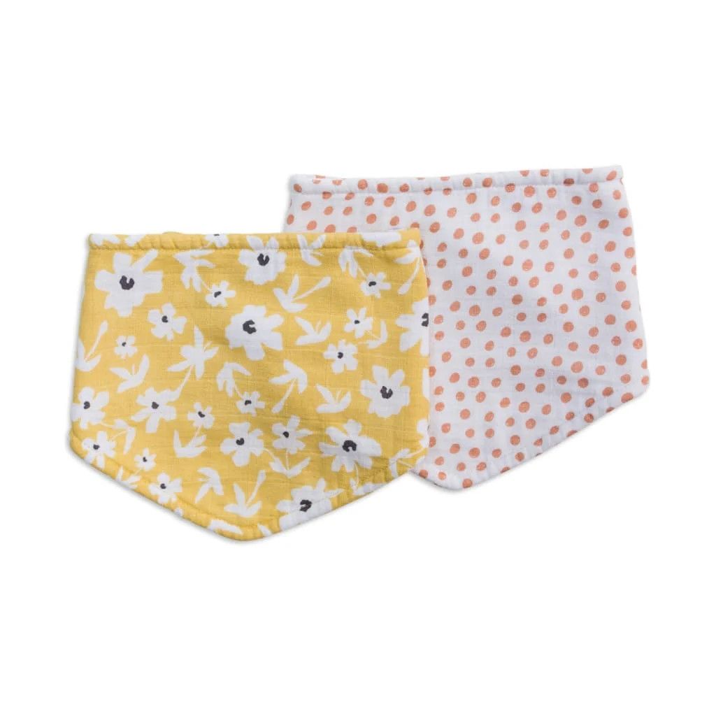 Bandana Bib 2 Pack Wildflowers/Dots