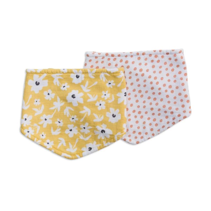 Bandana Bib 2 Pack Wildflowers/Dots