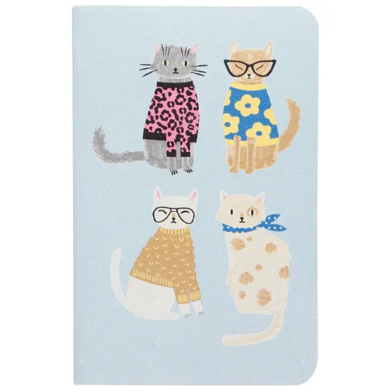 Set of 2 Scribble Pocket Notebooks Feline Fine