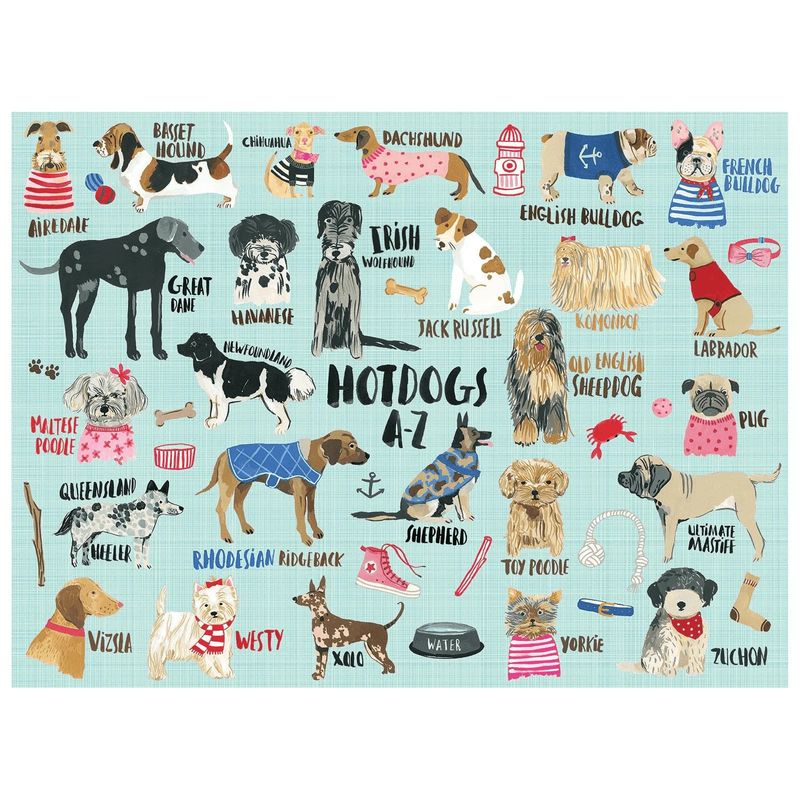 1000 Piece Puzzle Hot Dogs A-Z