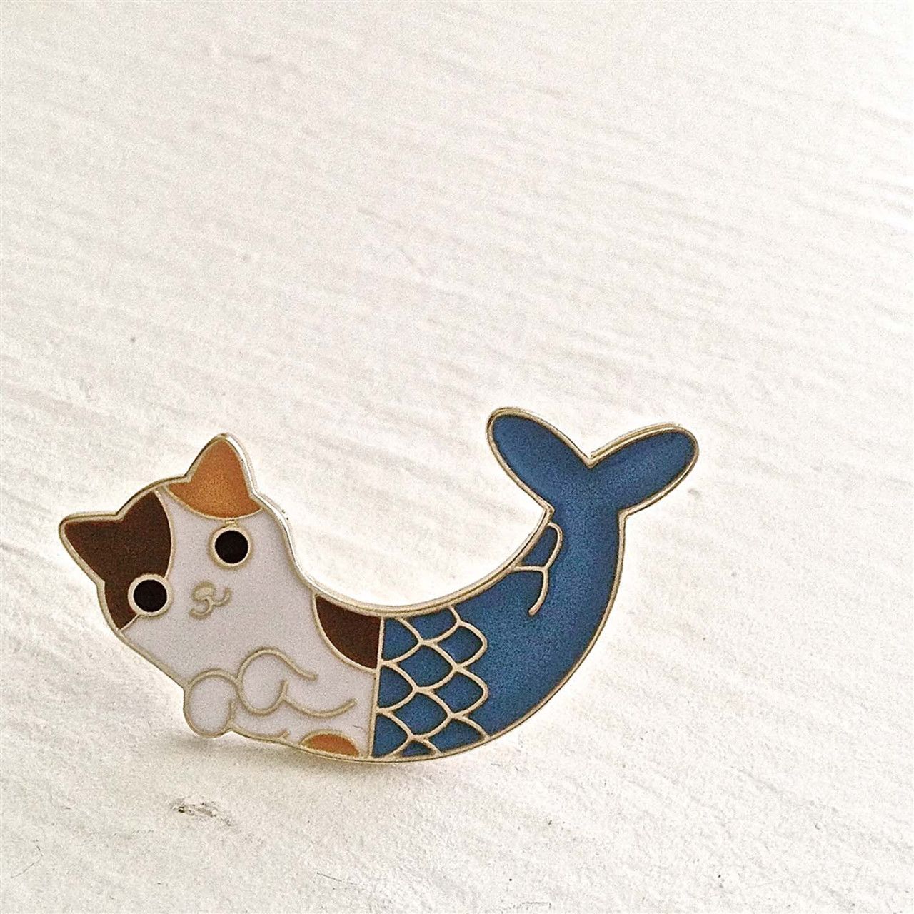 Enamel Pin &quot;Purr-Maid&quot; Cat Mermaid